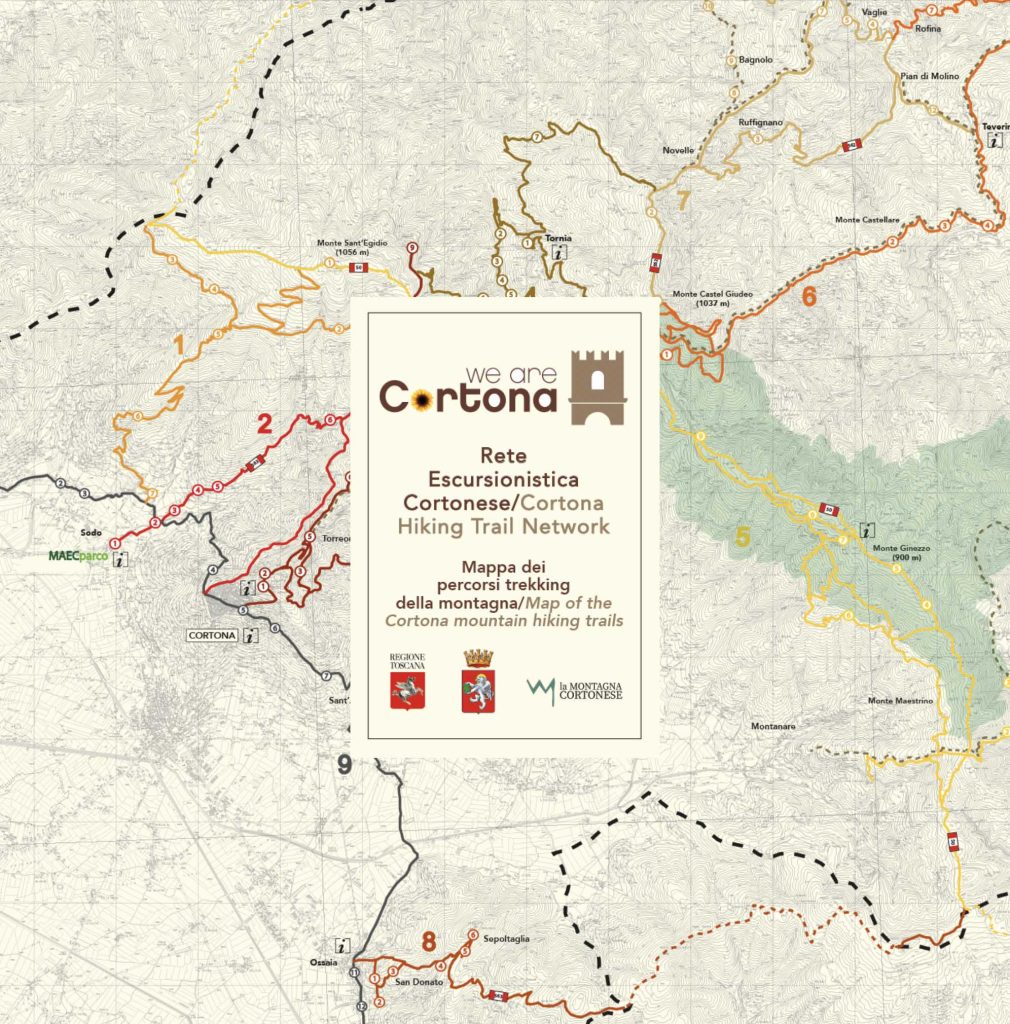 Cover mappa sentieri de La Montagna Cortonese